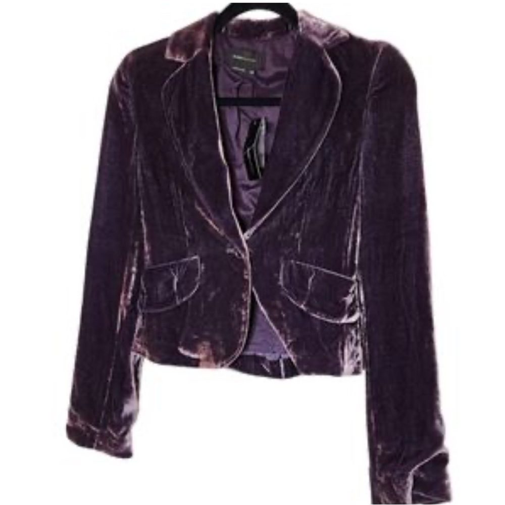 BCBGMaxAzria Rich Purple Velvet Blazer
